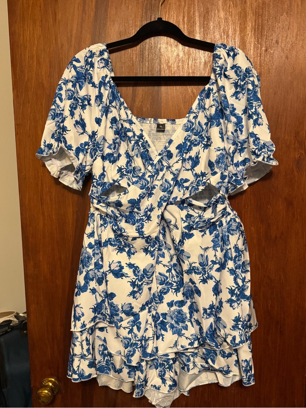 Women’s Plus Size Floral Cottagecore Boho Romper 3XL